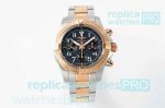 BLS Factory Breitling Avenger 45mm Chronograph Copy Watch 2-Tone Rose Gold Case